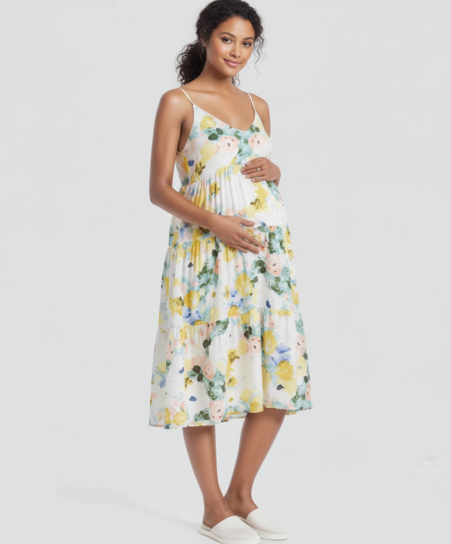 Bump Society – The Comfort Collection: Thin Strapped Loose Fit Maternity Dress-Bump Society