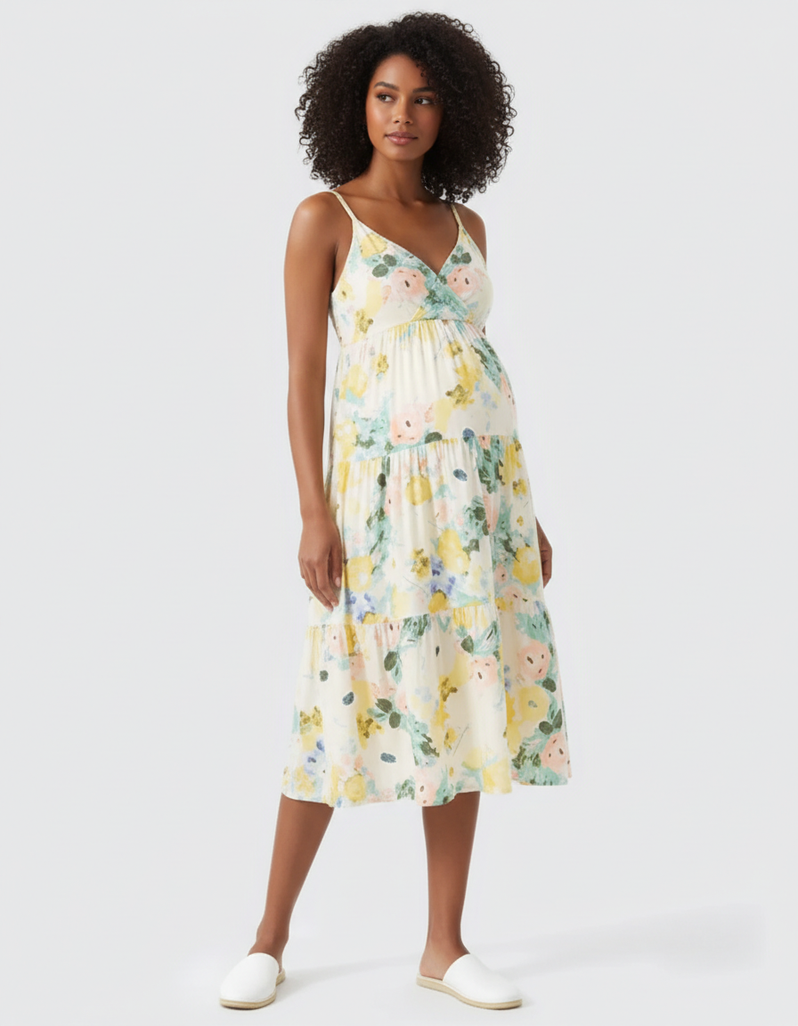 Bump Society – The Comfort Collection: Thin Strapped Loose Fit Maternity Dress-Bump Society
