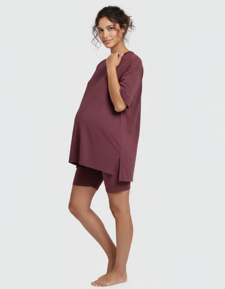 Bump Society – The Comfort Collection: Ultra-Soft Oversized Maternity Loungewear Set-Bump Society
