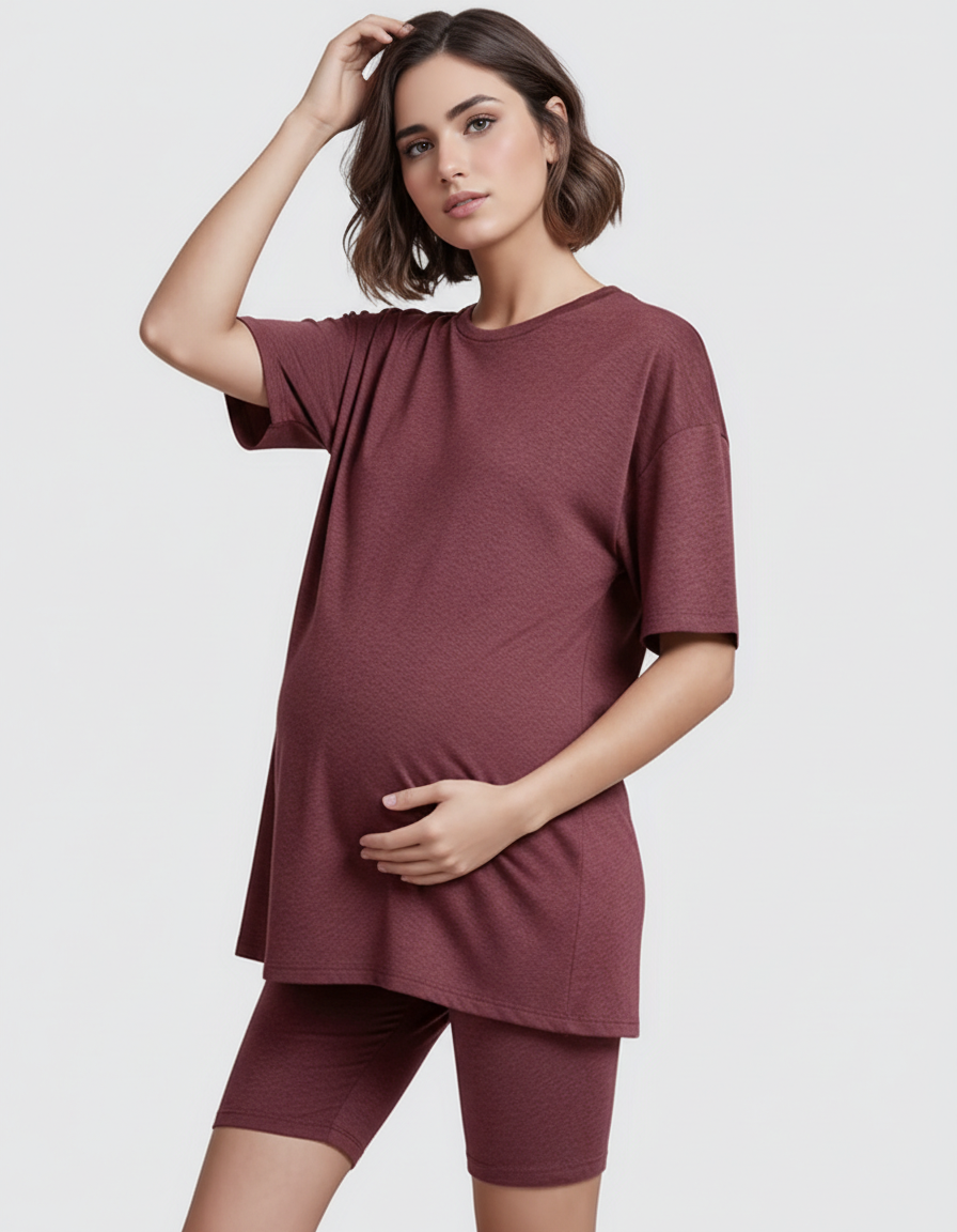 Bump Society – The Comfort Collection: Ultra-Soft Oversized Maternity Loungewear Set-Bump Society