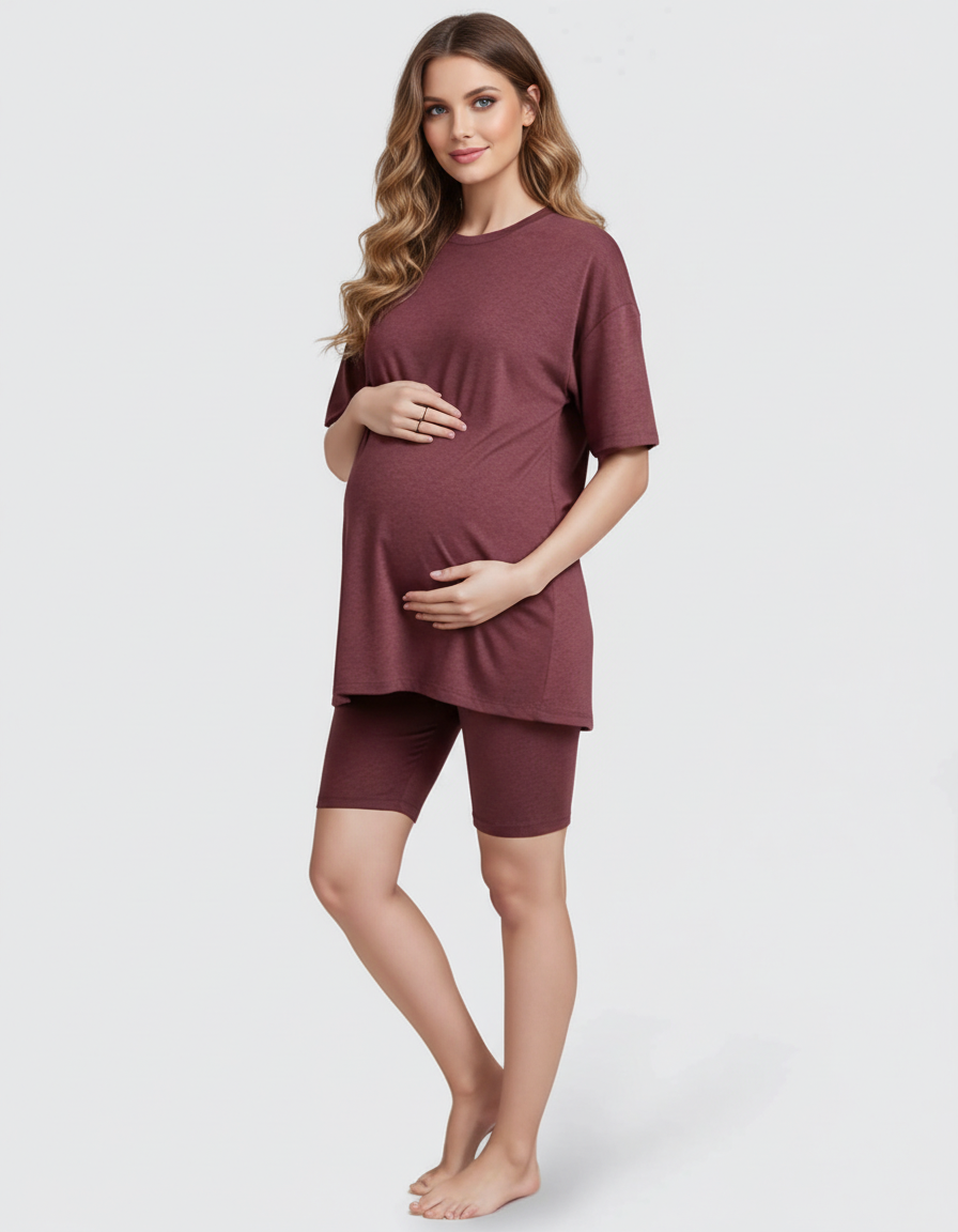Bump Society – The Comfort Collection: Ultra-Soft Oversized Maternity Loungewear Set-Bump Society