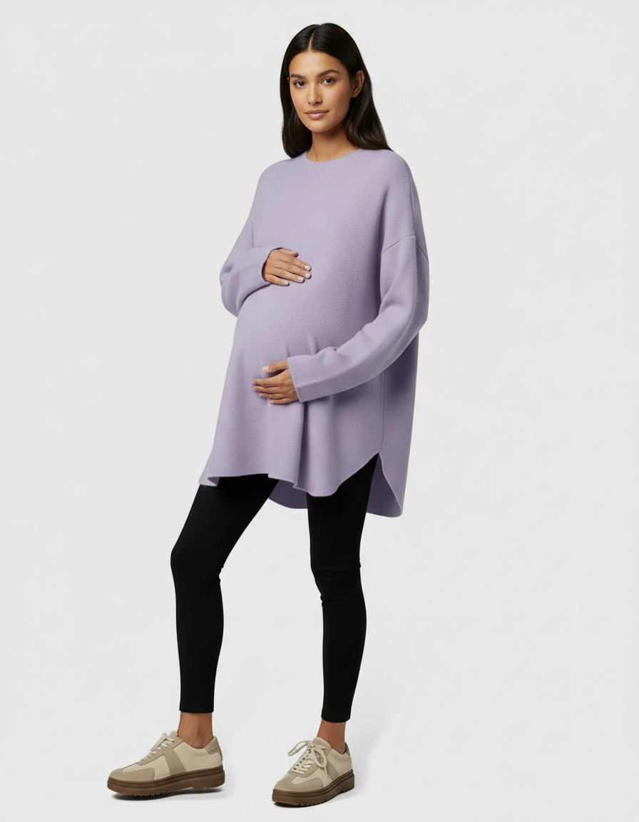 Bump Society – The Comfort Collection: Warm Wool Blend Relaxed Style Maternity Sweater-Bump Society