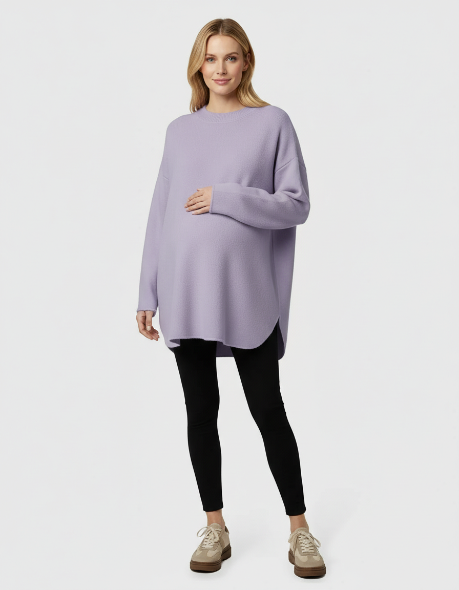 Bump Society – The Comfort Collection: Warm Wool Blend Relaxed Style Maternity Sweater-Bump Society