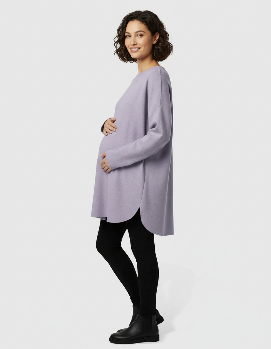 Bump Society – The Comfort Collection: Warm Wool Blend Relaxed Style Maternity Sweater-Bump Society