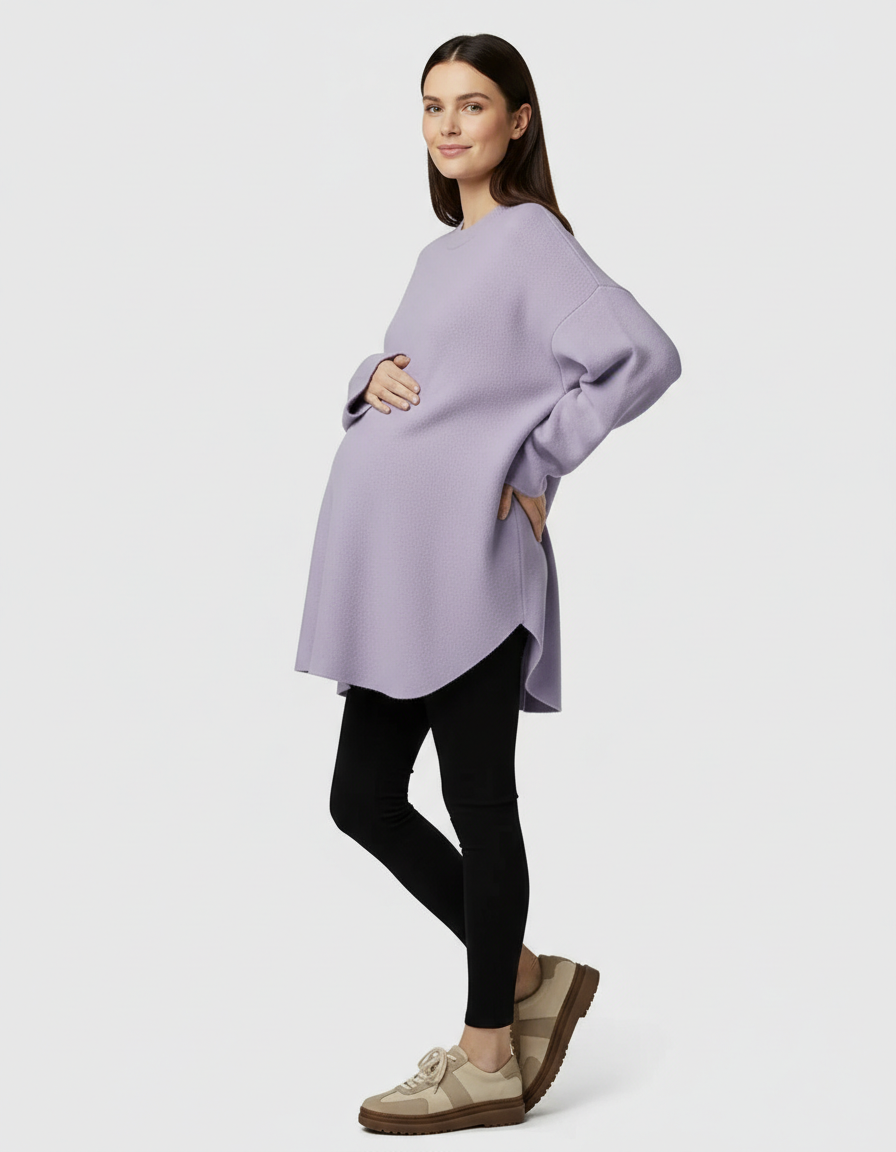 Bump Society – The Comfort Collection: Warm Wool Blend Relaxed Style Maternity Sweater-Bump Society