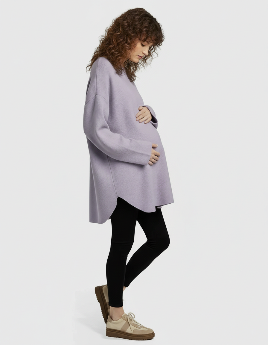 Bump Society – The Comfort Collection: Warm Wool Blend Relaxed Style Maternity Sweater-Bump Society