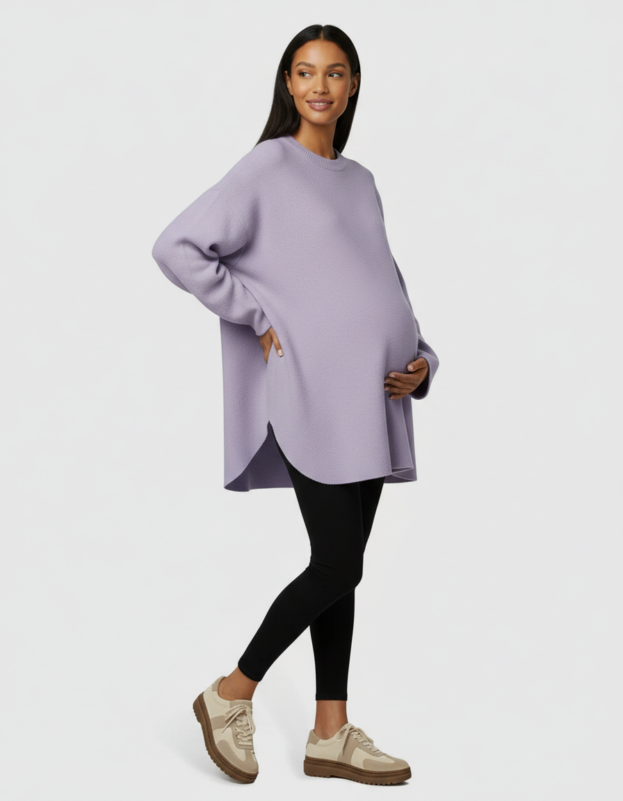 Bump Society – The Comfort Collection: Warm Wool Blend Relaxed Style Maternity Sweater-Bump Society
