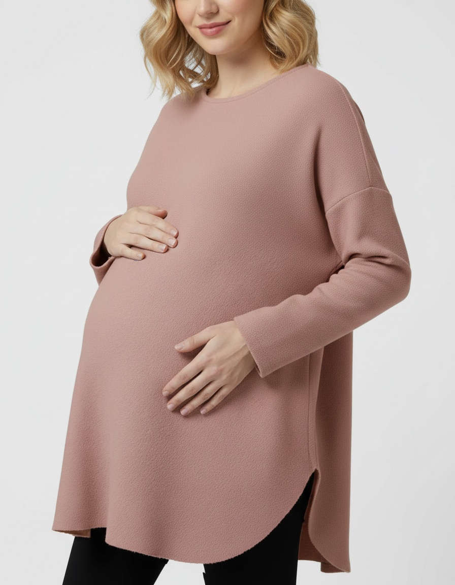 Bump Society – The Comfort Collection: Warm Wool Blend Relaxed Style Maternity Sweater-Bump Society