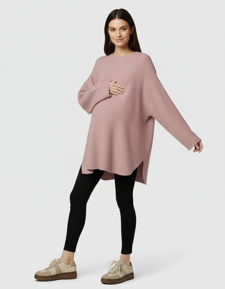 Bump Society – The Comfort Collection: Warm Wool Blend Relaxed Style Maternity Sweater-Bump Society