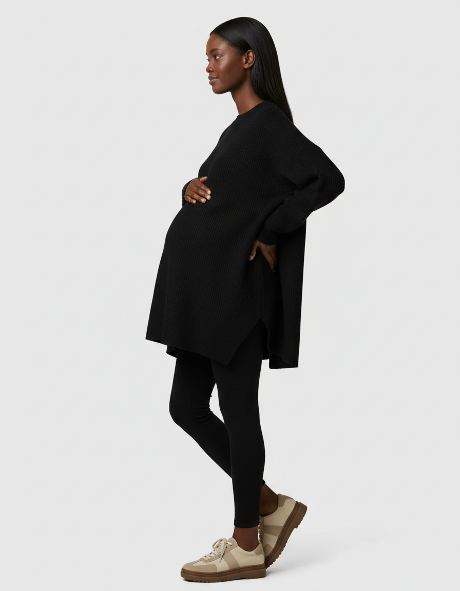 Bump Society – The Comfort Collection: Warm Wool Blend Relaxed Style Maternity Sweater-Bump Society