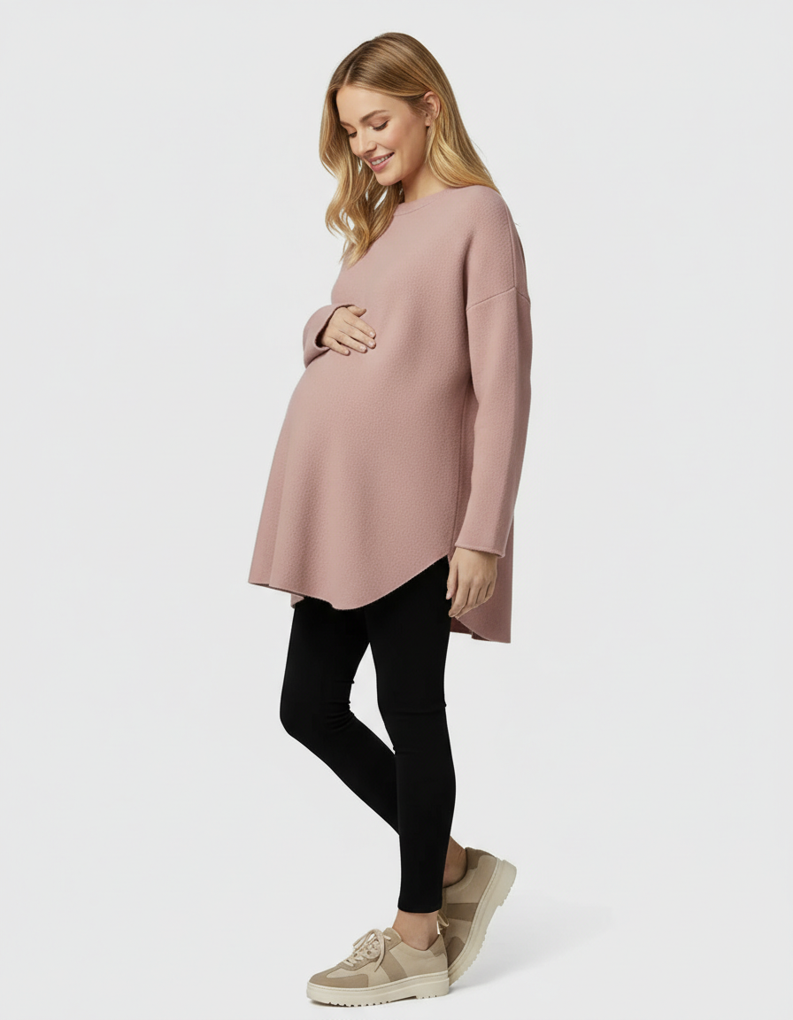 Bump Society – The Comfort Collection: Warm Wool Blend Relaxed Style Maternity Sweater-Bump Society