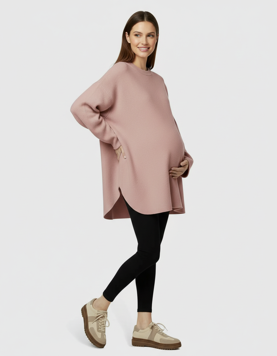 Bump Society – The Comfort Collection: Warm Wool Blend Relaxed Style Maternity Sweater-Bump Society