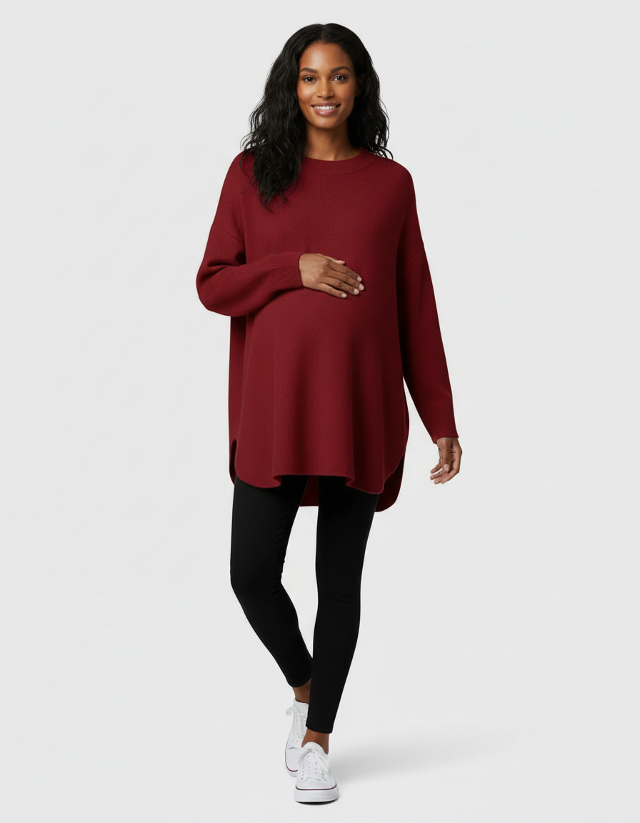 Bump Society – The Comfort Collection: Warm Wool Blend Relaxed Style Maternity Sweater-Bump Society