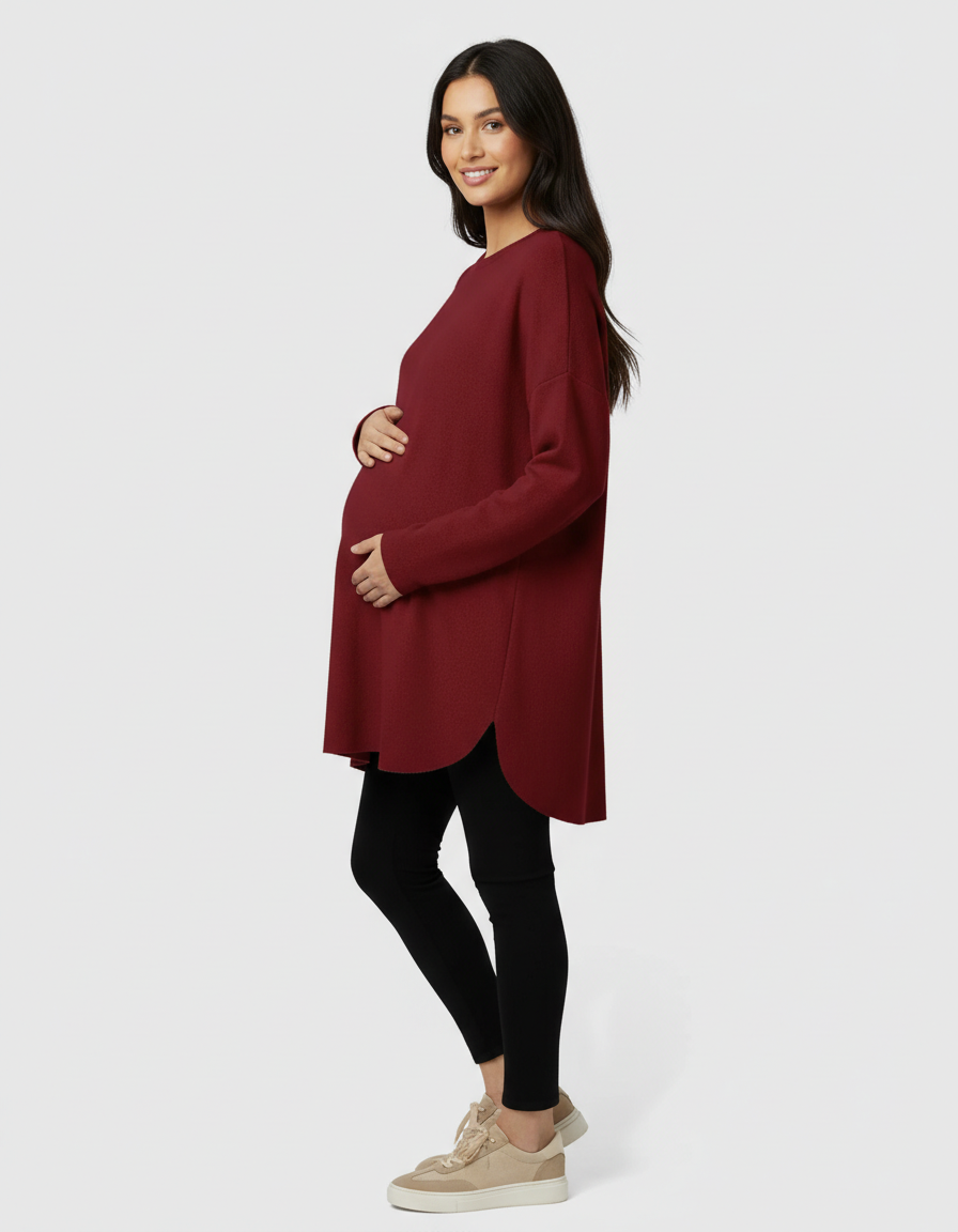 Bump Society – The Comfort Collection: Warm Wool Blend Relaxed Style Maternity Sweater-Bump Society