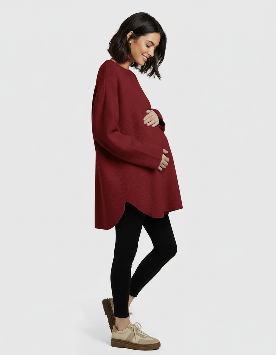 Bump Society – The Comfort Collection: Warm Wool Blend Relaxed Style Maternity Sweater-Bump Society