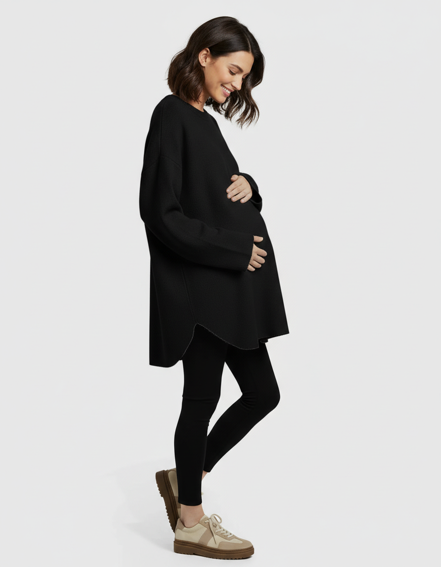Bump Society – The Comfort Collection: Warm Wool Blend Relaxed Style Maternity Sweater-Bump Society