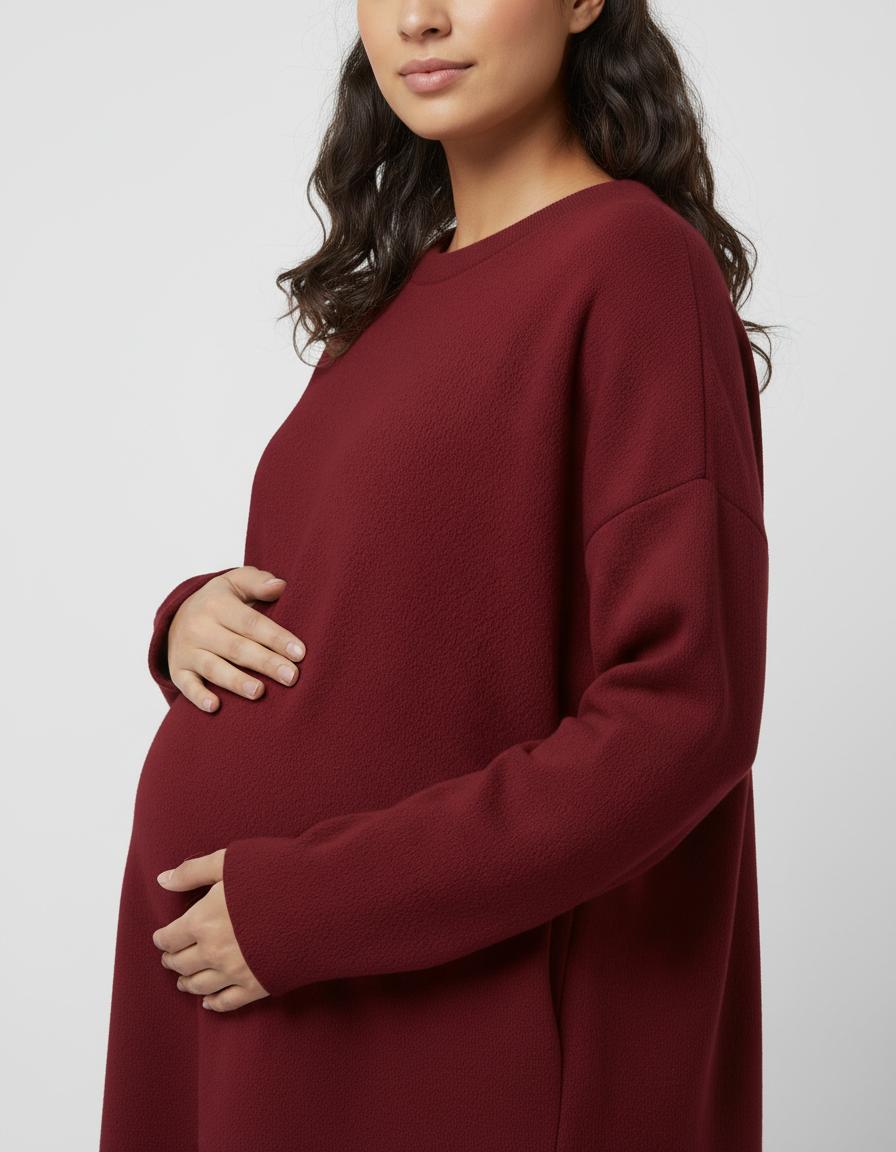 Bump Society – The Comfort Collection: Warm Wool Blend Relaxed Style Maternity Sweater-Bump Society