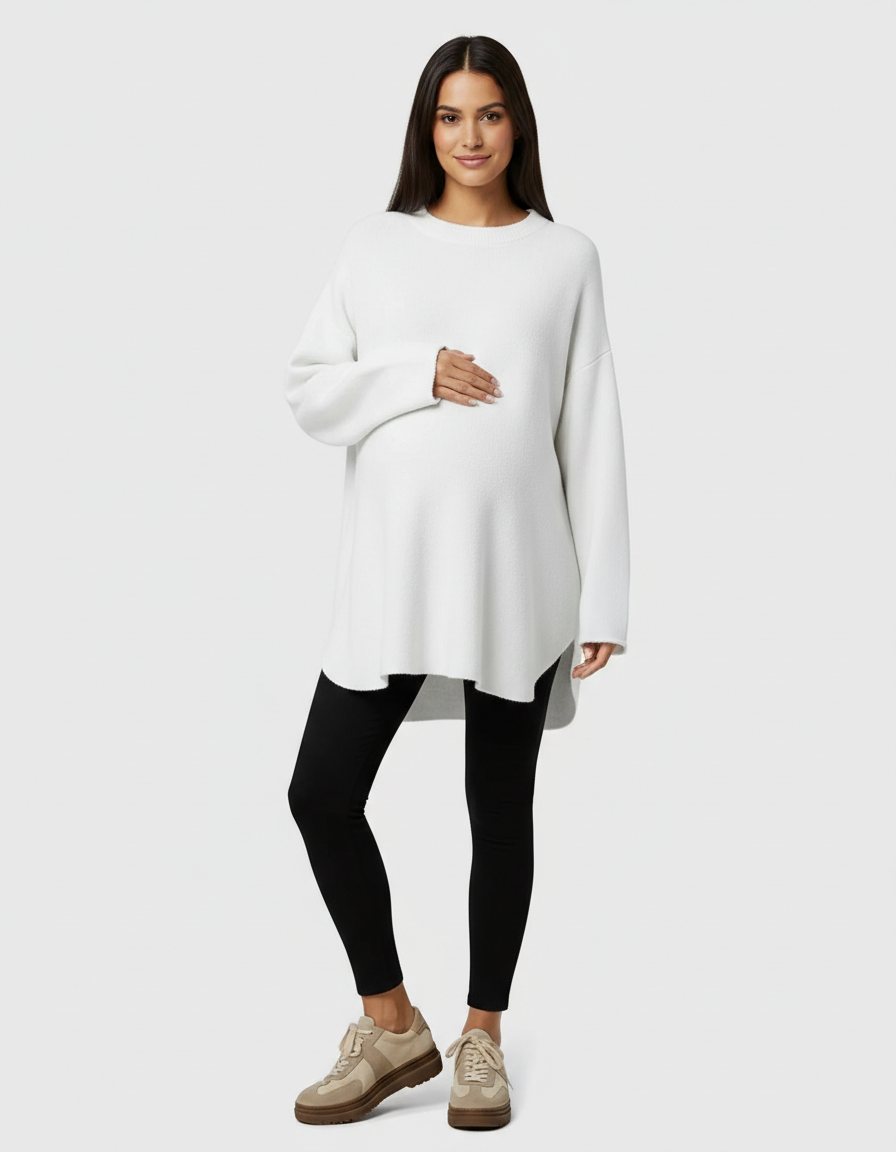 Bump Society – The Comfort Collection: Warm Wool Blend Relaxed Style Maternity Sweater-Bump Society