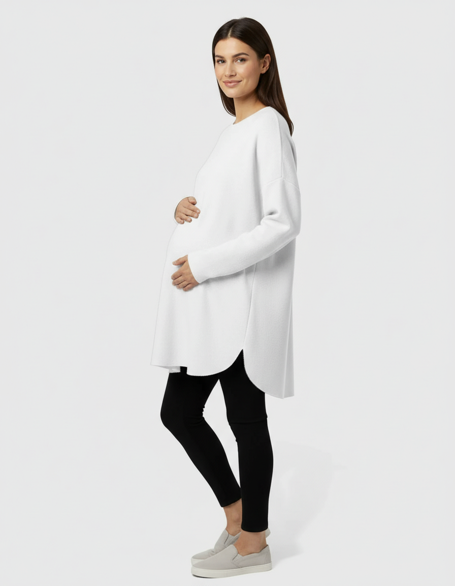 Bump Society – The Comfort Collection: Warm Wool Blend Relaxed Style Maternity Sweater-Bump Society
