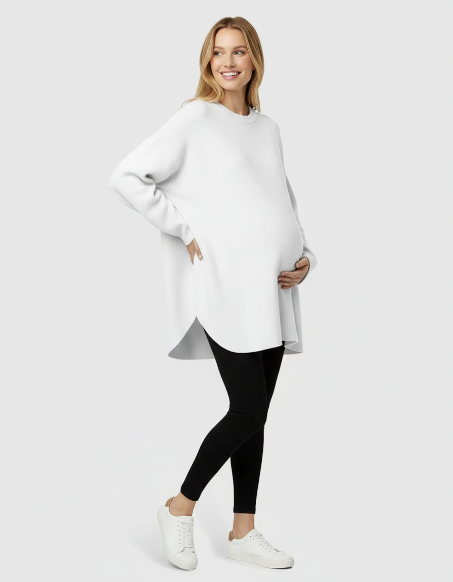 Bump Society – The Comfort Collection: Warm Wool Blend Relaxed Style Maternity Sweater-Bump Society