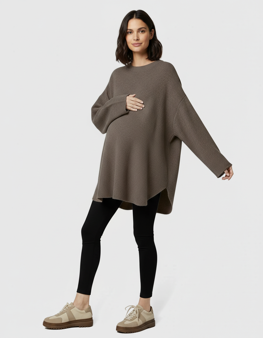 Bump Society – The Comfort Collection: Warm Wool Blend Relaxed Style Maternity Sweater-Bump Society