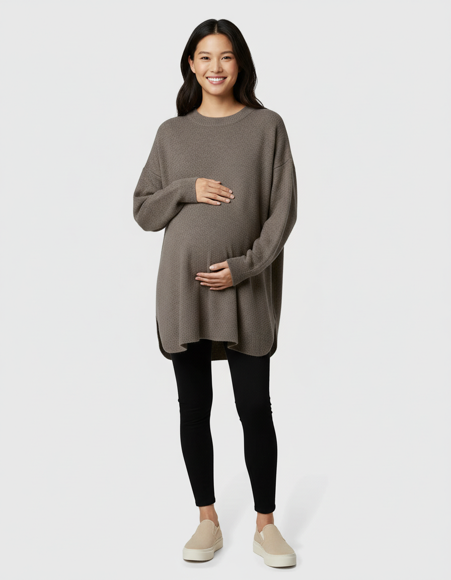 Bump Society – The Comfort Collection: Warm Wool Blend Relaxed Style Maternity Sweater-Bump Society