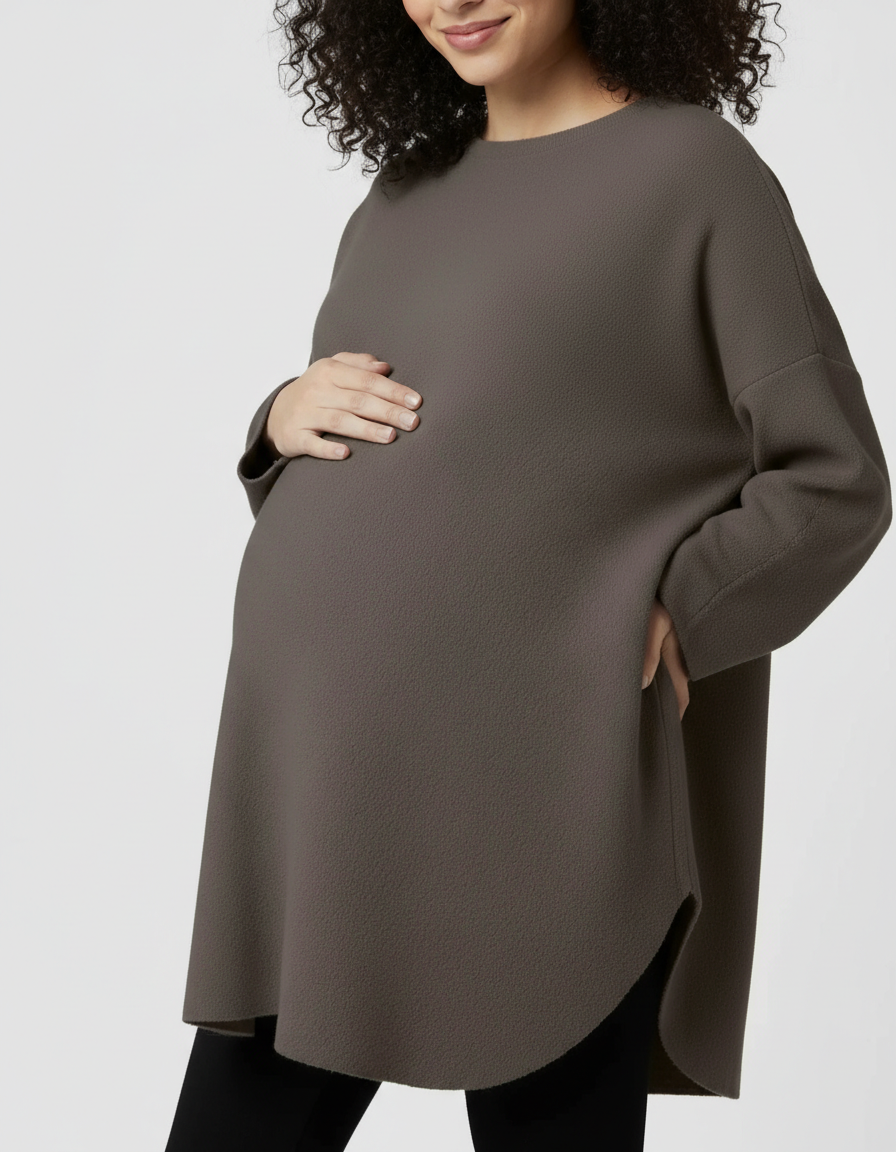 Bump Society – The Comfort Collection: Warm Wool Blend Relaxed Style Maternity Sweater-Bump Society