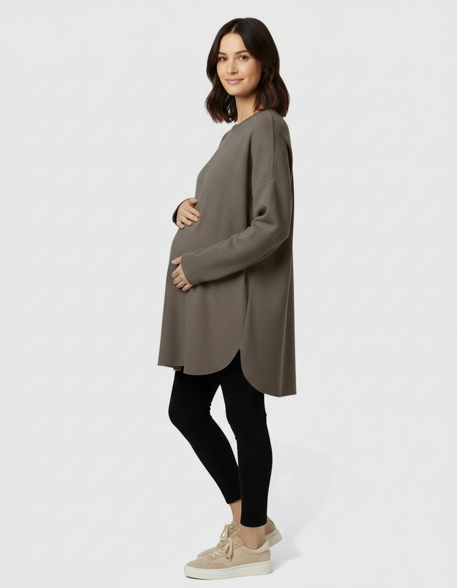 Bump Society – The Comfort Collection: Warm Wool Blend Relaxed Style Maternity Sweater-Bump Society