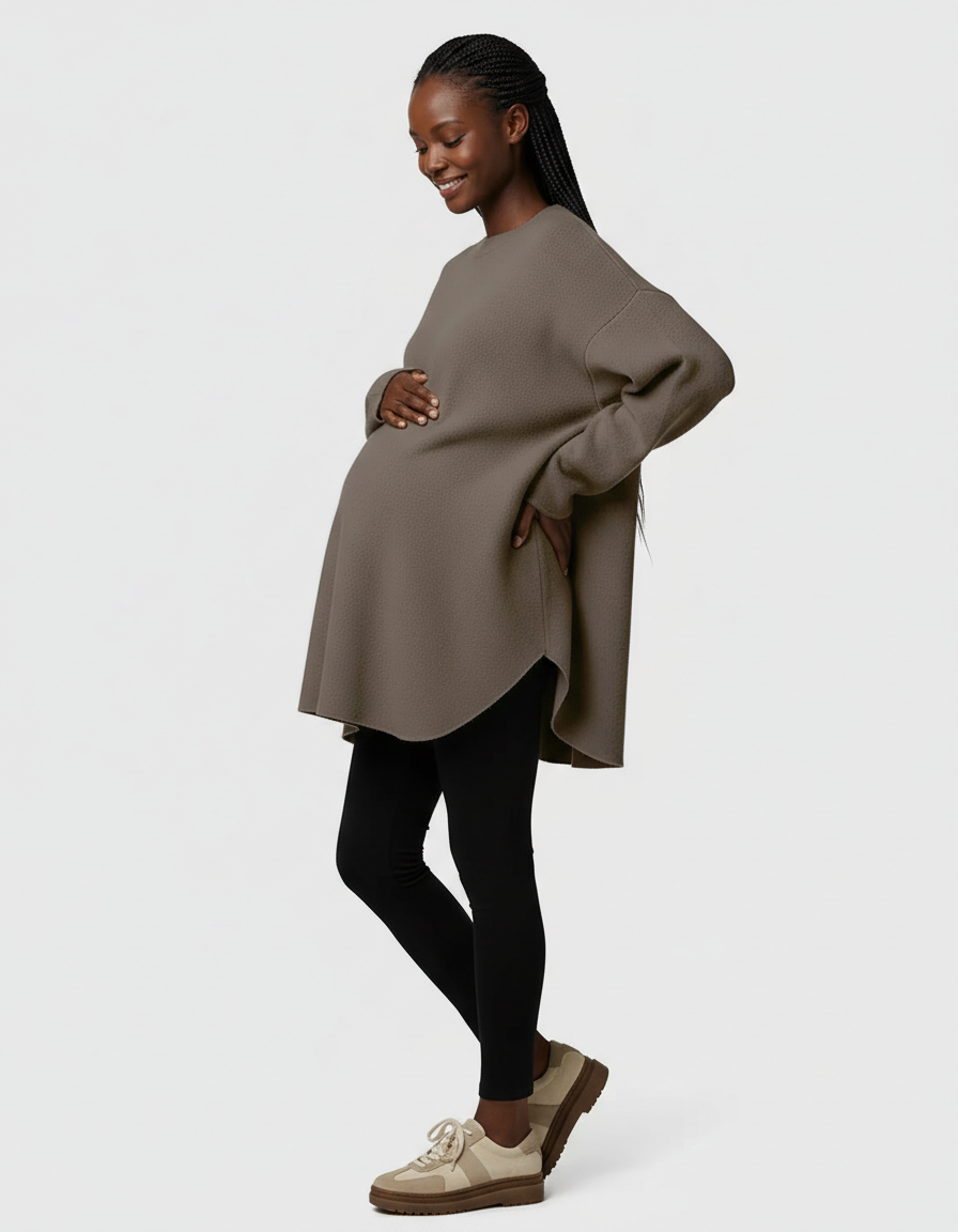 Bump Society – The Comfort Collection: Warm Wool Blend Relaxed Style Maternity Sweater-Bump Society