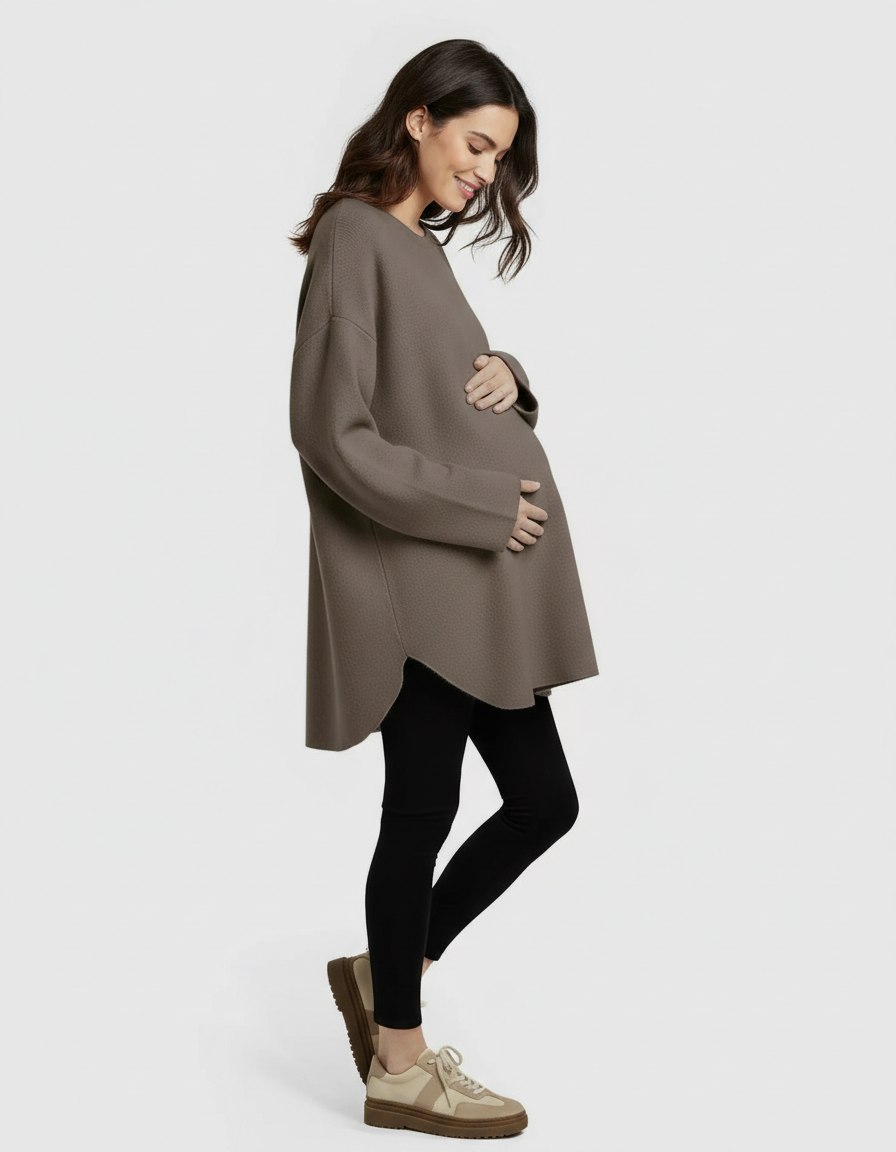 Bump Society – The Comfort Collection: Warm Wool Blend Relaxed Style Maternity Sweater-Bump Society