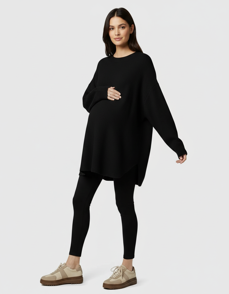 Bump Society – The Comfort Collection: Warm Wool Blend Relaxed Style Maternity Sweater-Bump Society