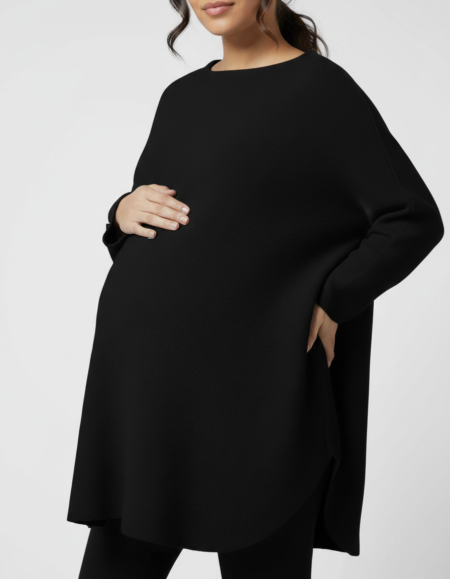 Bump Society – The Comfort Collection: Warm Wool Blend Relaxed Style Maternity Sweater-Bump Society