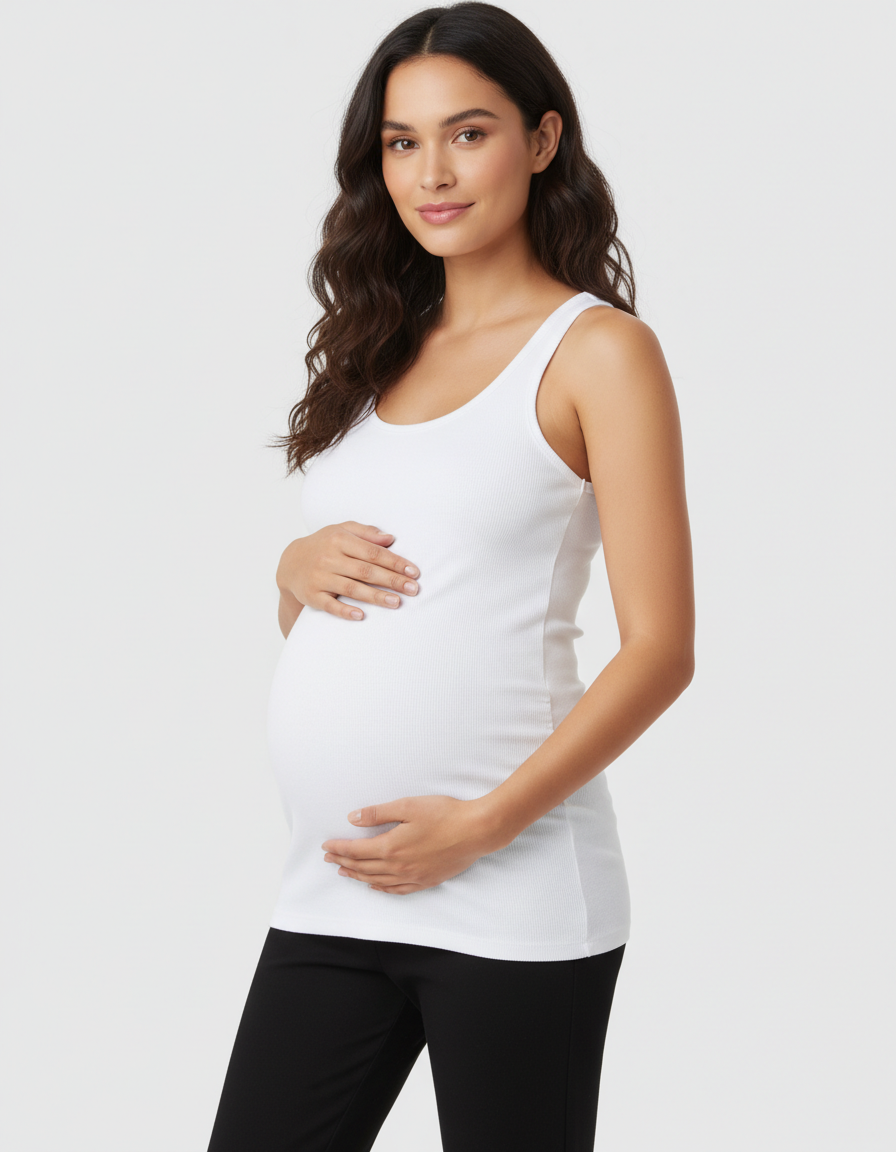 Bump Society – The Nursing Collection: Scoop Neck Slim Fit Maternity & Nursing Tank Top-Bump Society