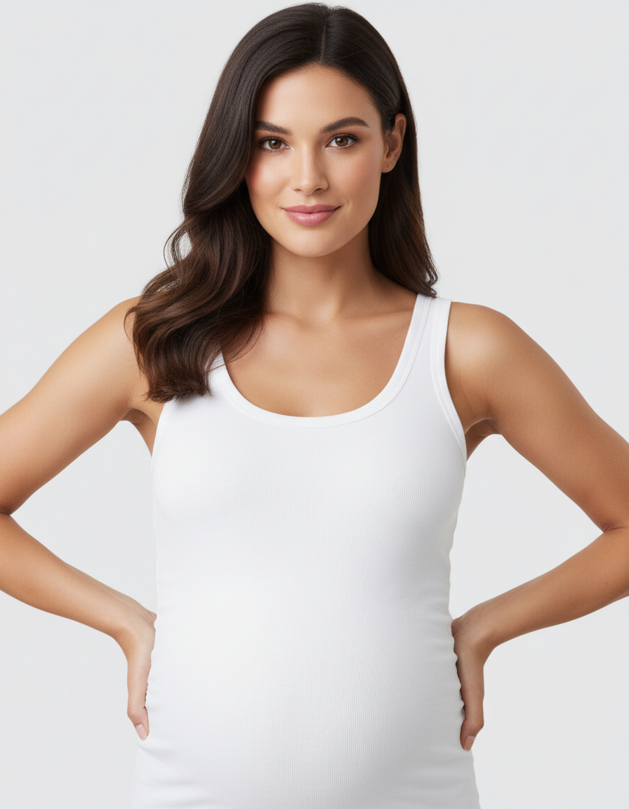 Bump Society – The Nursing Collection: Scoop Neck Slim Fit Maternity & Nursing Tank Top-Bump Society