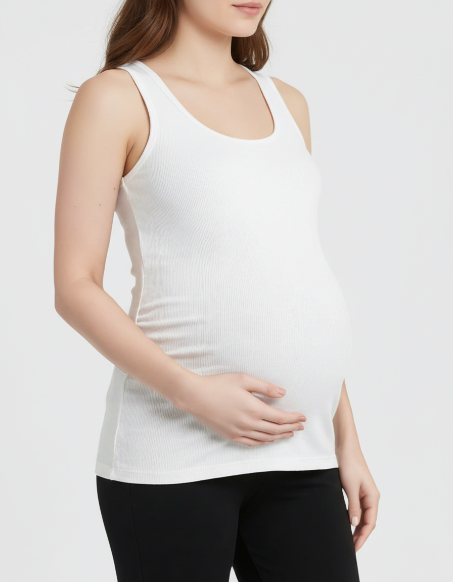 Bump Society – The Nursing Collection: Scoop Neck Slim Fit Maternity & Nursing Tank Top-Bump Society