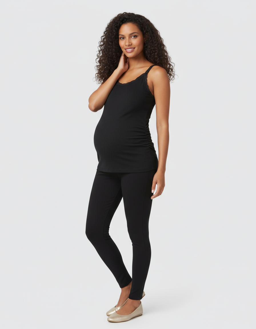 Bump Society – The Nursing Collection: Scoop Neck Slim Fit Maternity & Nursing Tank Top-Bump Society