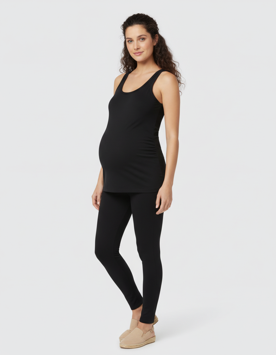 Bump Society – The Nursing Collection: Scoop Neck Slim Fit Maternity & Nursing Tank Top-Bump Society