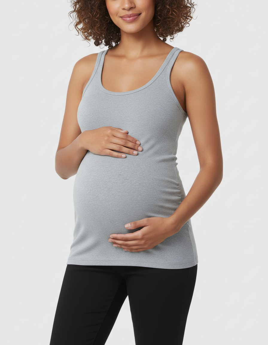Bump Society – The Nursing Collection: Scoop Neck Slim Fit Maternity & Nursing Tank Top-Bump Society