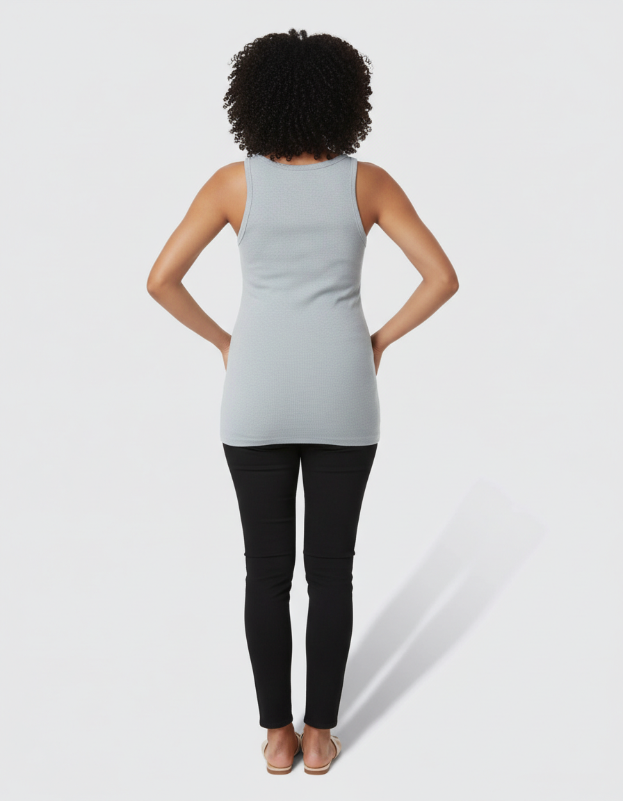 Bump Society – The Nursing Collection: Scoop Neck Slim Fit Maternity & Nursing Tank Top-Bump Society