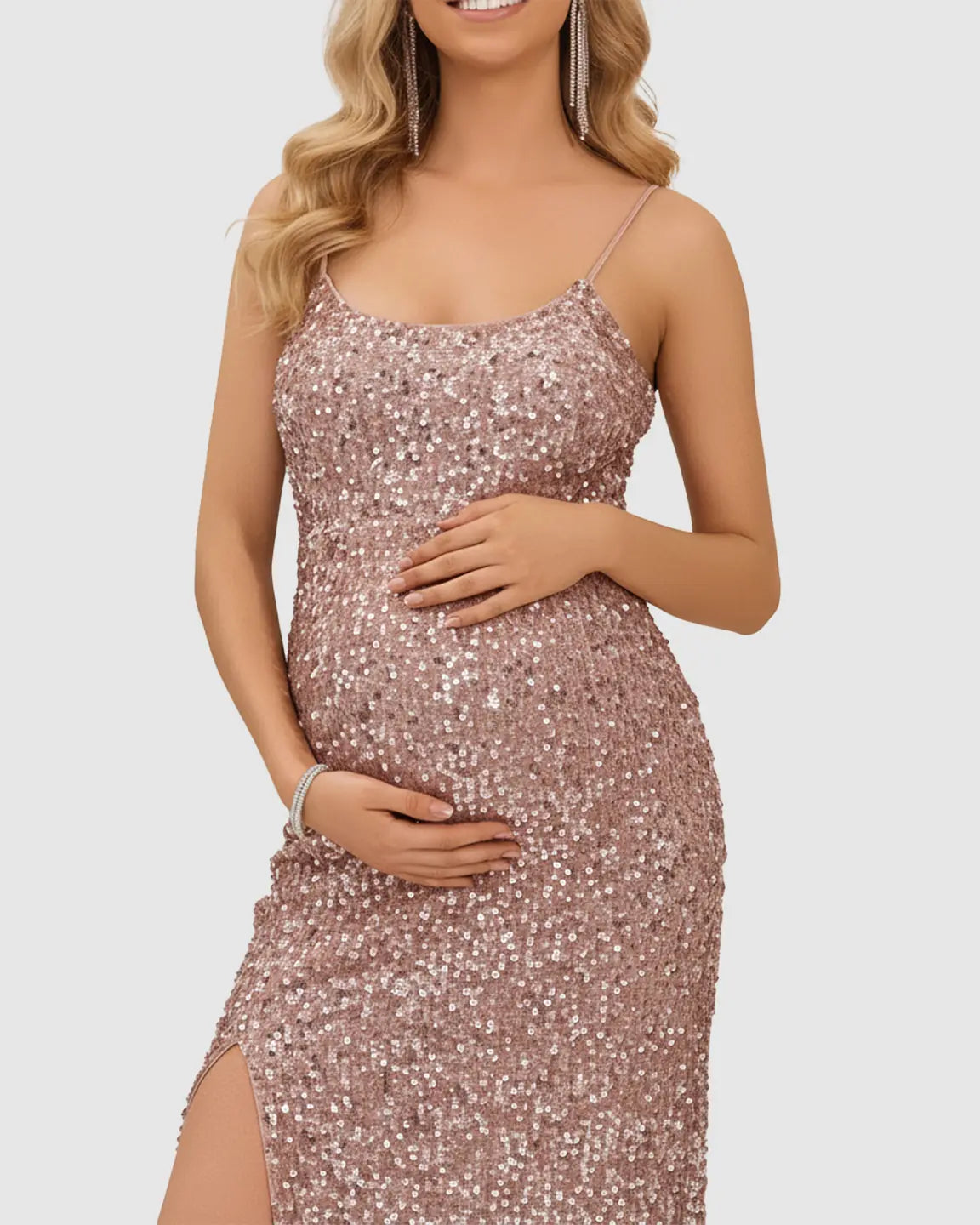 Bump Society – The Comfort Collection: Sequin Fitted Maternity Cocktail Dress
