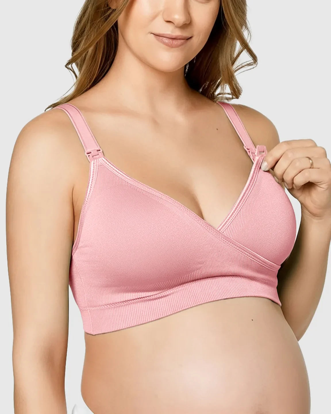 Bump Society – The Nursing Collection: Seamless Front-Open Soft Stretch Nursing Bra