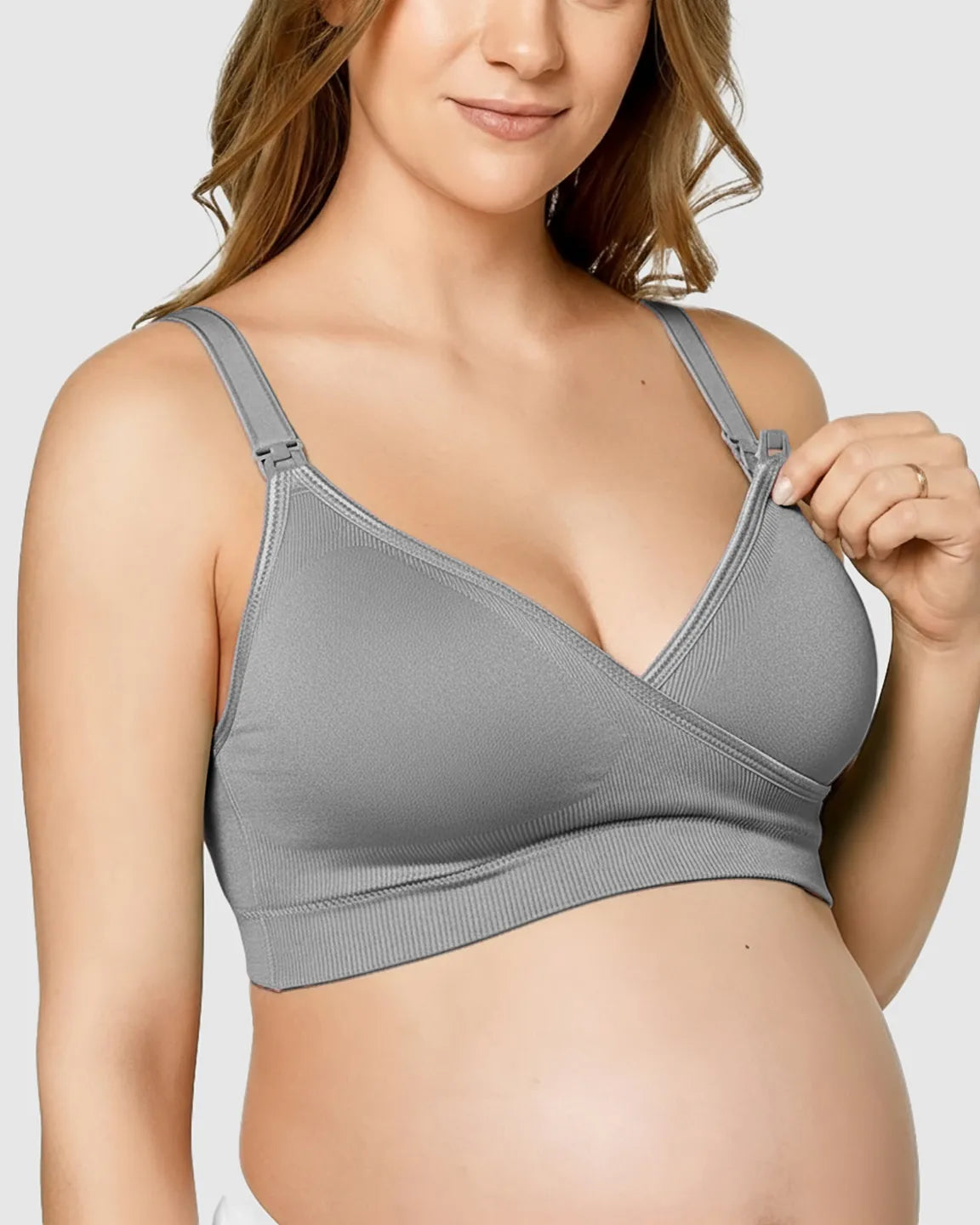 Bump Society – The Nursing Collection: Seamless Front-Open Soft Stretch Nursing Bra