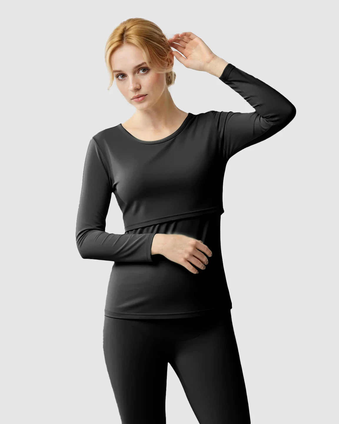 Bump Society – The Nursing Collection: Thick Cotton Nursing Maternity Pajama Set