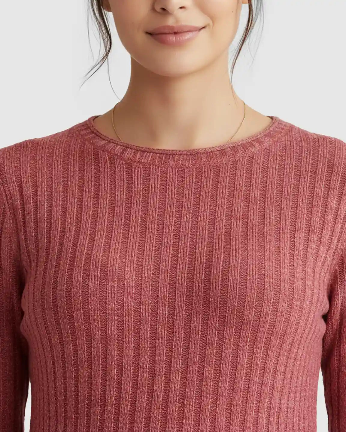 Bump Society – The Comfort Collection: Ribbed Knit Side-Slit Long Sleeve Maternity Top
