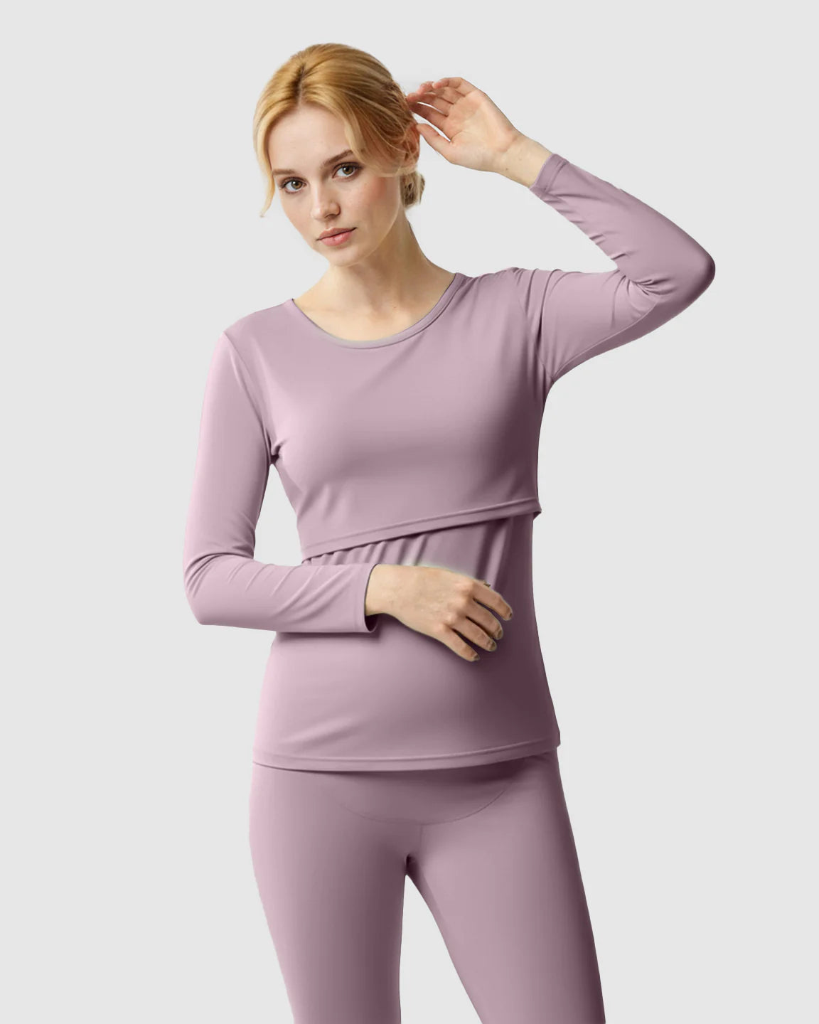 Bump Society – The Nursing Collection: Thick Cotton Nursing Maternity Pajama Set