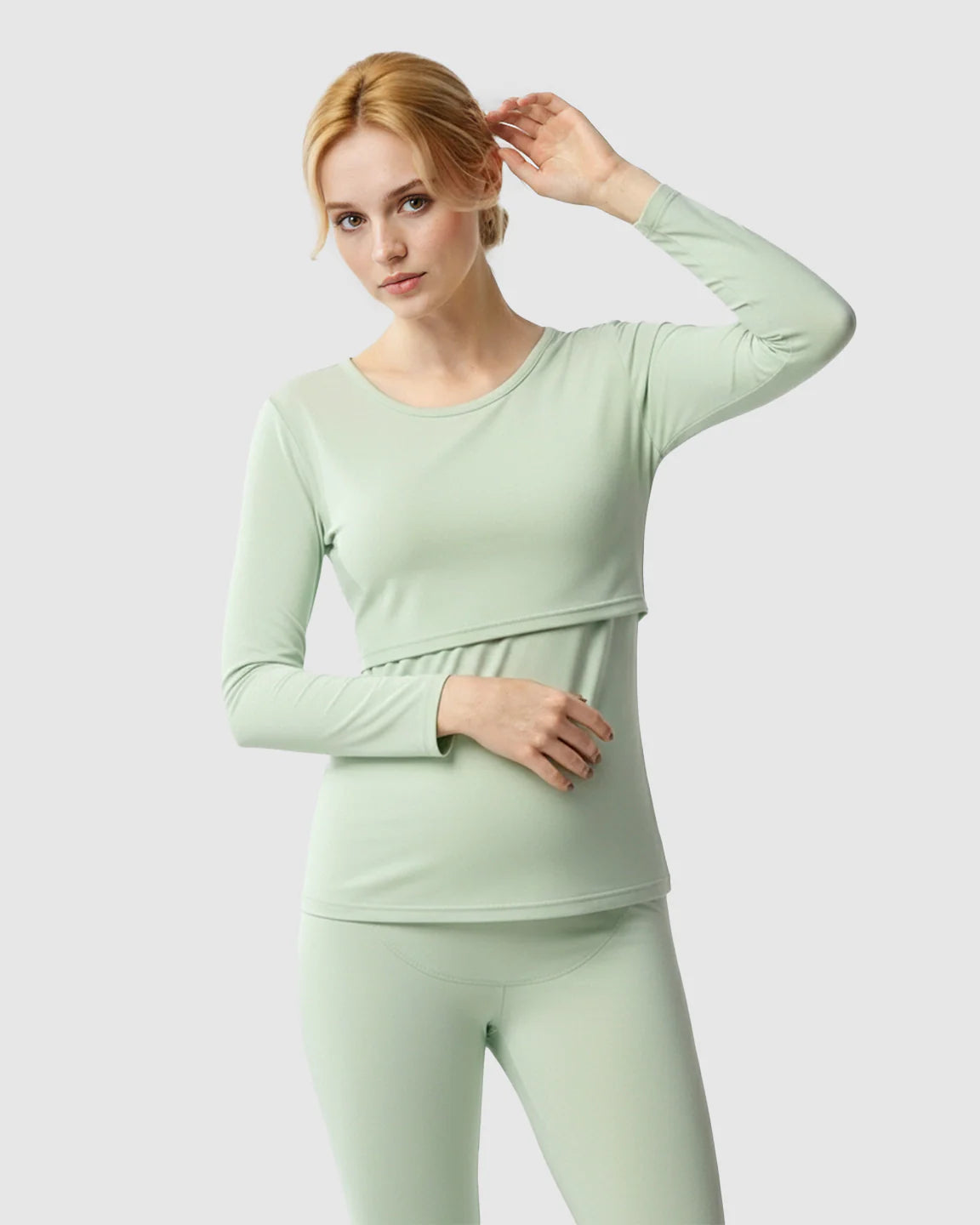Bump Society – The Nursing Collection: Thick Cotton Nursing Maternity Pajama Set