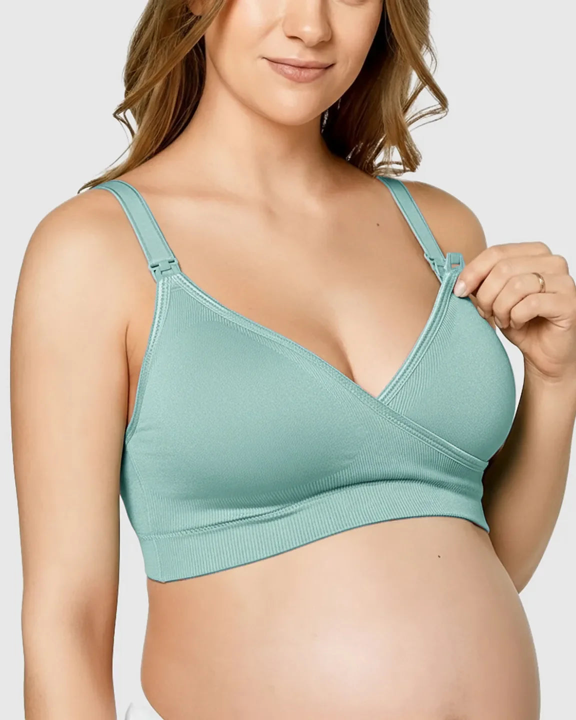 Bump Society – The Nursing Collection: Seamless Front-Open Soft Stretch Nursing Bra