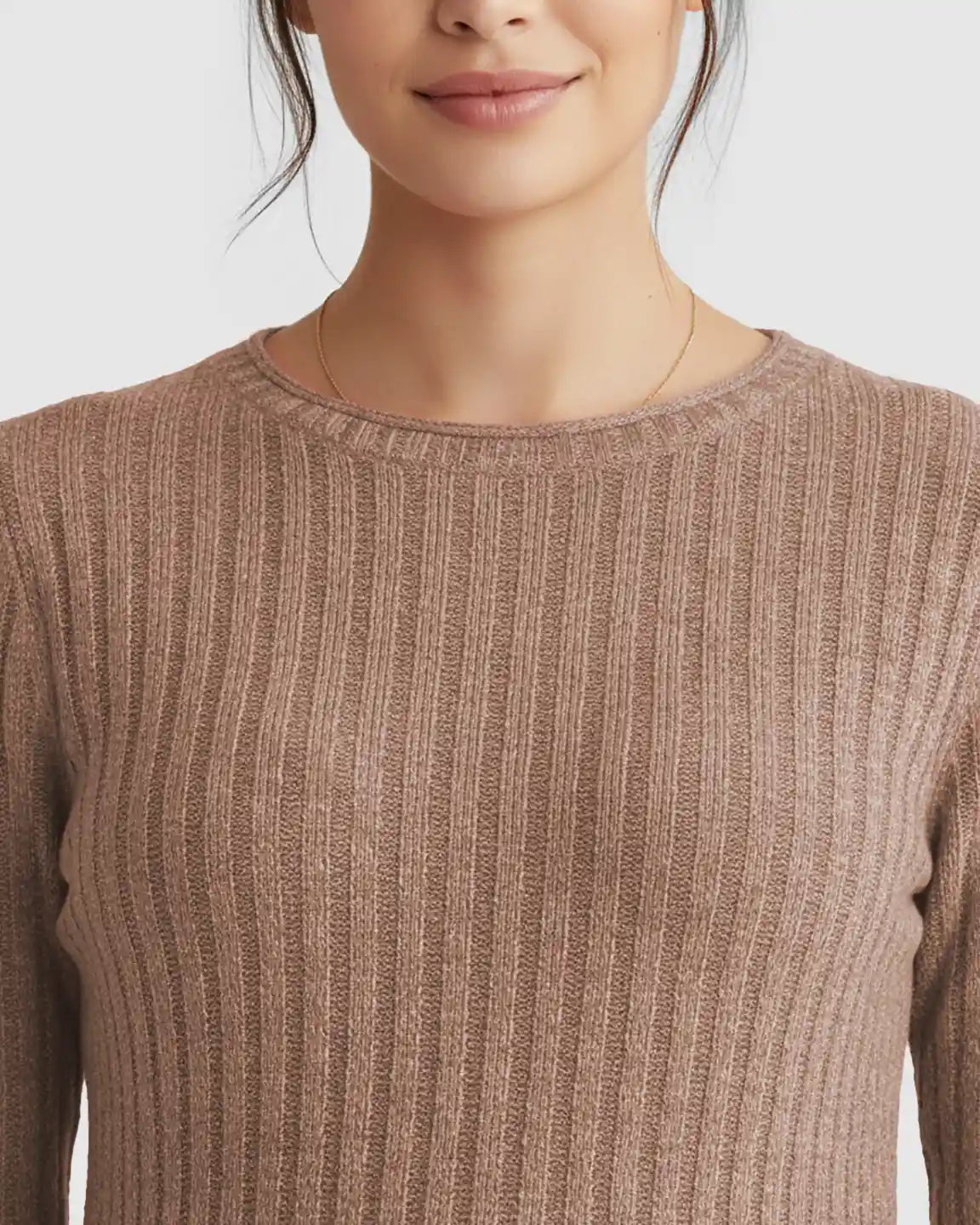 Bump Society – The Comfort Collection: Ribbed Knit Side-Slit Long Sleeve Maternity Top