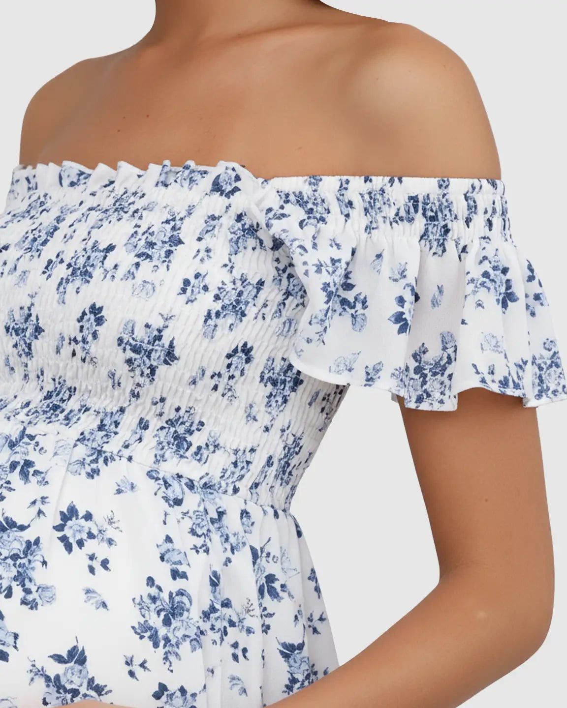 Bump Society – The Comfort Collection: Smocked Bodice Romantic Maternity Dress