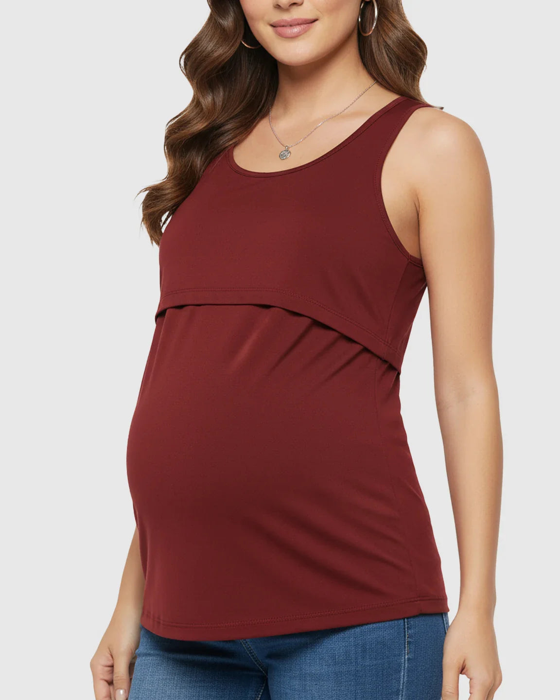 Bump Society – The Nursing Collection: Pull-Up Nursing Access Loose Fit Tank Top